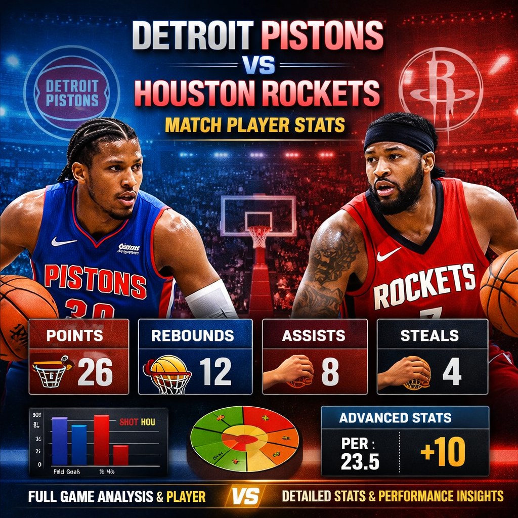 Detroit Pistons vs Houston Rockets Match Player Stats – Complete Game Analysis