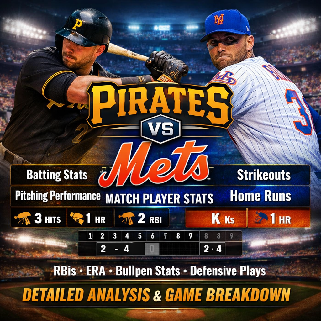 Pittsburgh Pirates vs Mets Match Player Stats Overview