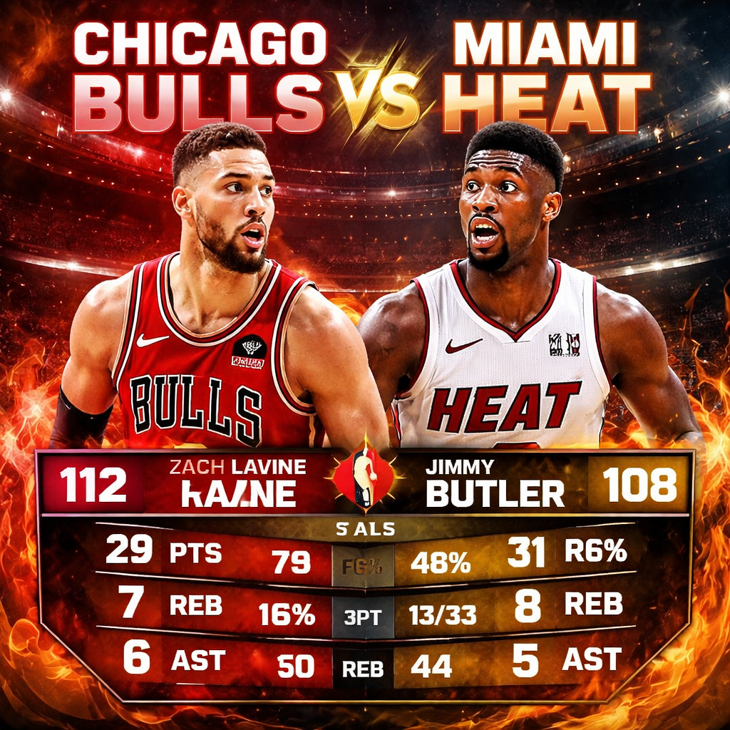 Chicago Bulls vs Miami Heat Match Player Stats Overview