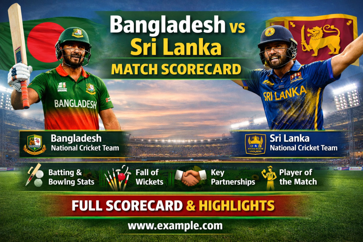 bangladesh national cricket team vs sri lanka national cricket team match scorecard