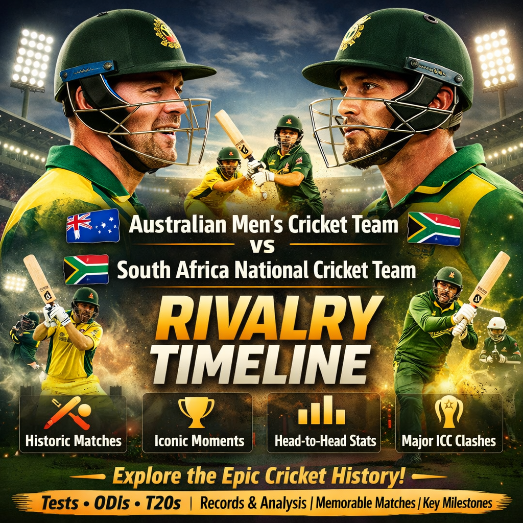 australian men’s cricket team vs south africa national cricket team timeline