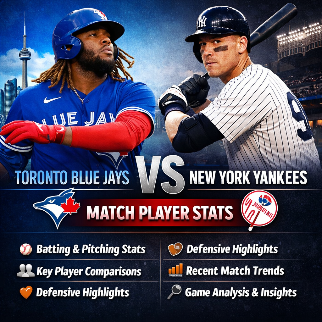 toronto blue jays vs new york yankees match player stats