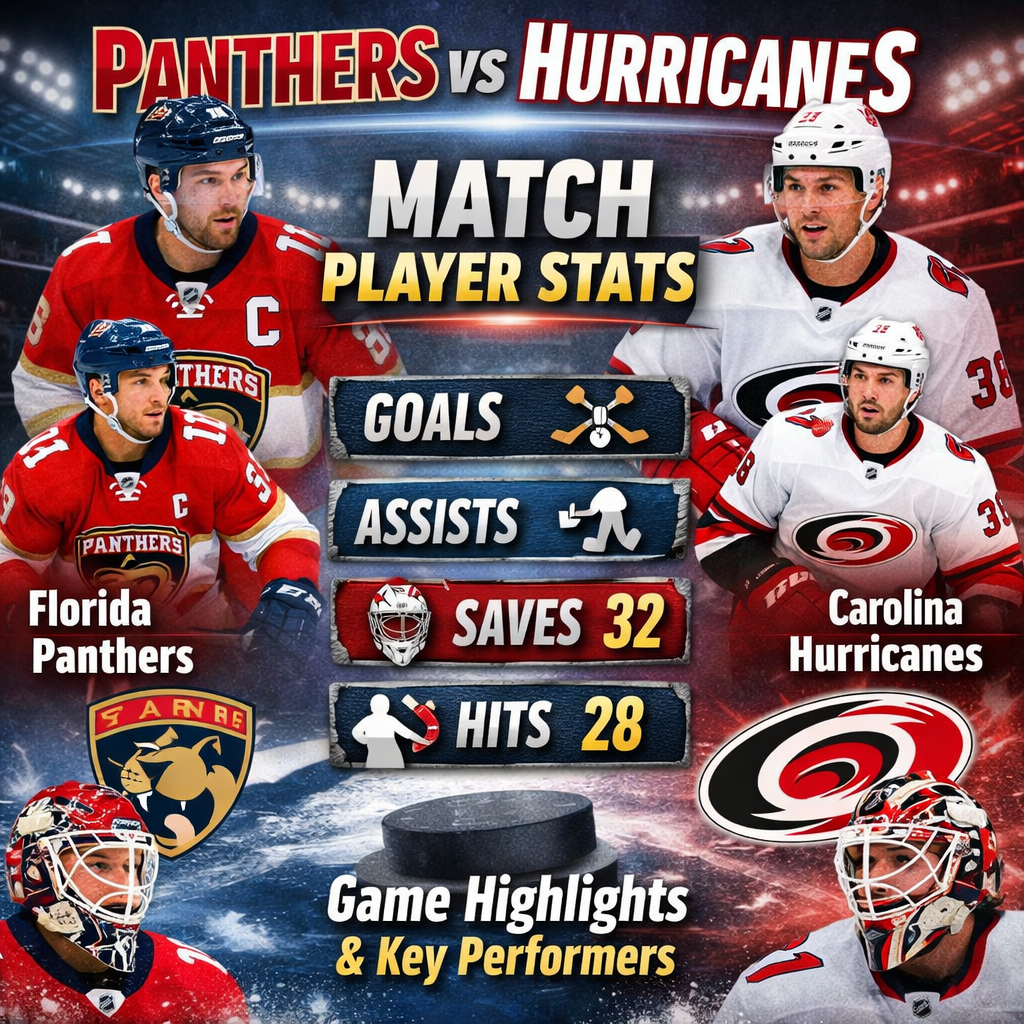 Panthers vs Hurricanes Match Player Stats Full NHL Game Analysis